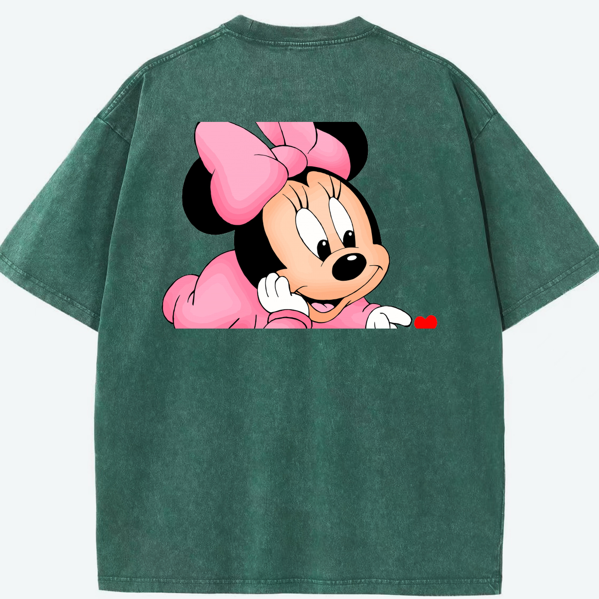 （画像用） ミッキーマウス Mickey Mouse 綿100% ヴィンテージ風 半袖Tシャツ（背面プリント）